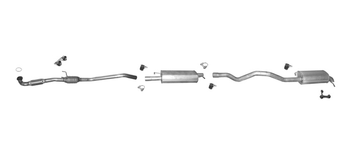 Auspuff +KAT für VW T5 / MULTIVAN 1.9TDi SWB-kurz EURO 4 2003-2009 Auspuffanlage
