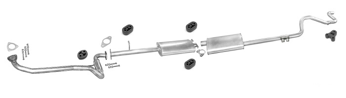 Auspuff FORD TRANSIT 2.5 D DI Motor-D25NA LWB ohne KAT 94-96 Auspuffanlage