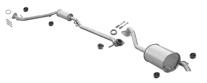 Auspuff für HONDA JAZZ III 1.2 1.3 1.4 Auspuffanlage