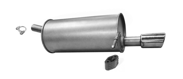 Endschalldämpfer für DACIA / RENAULT DUSTER 1.6 105, 115PS 16V +Chrom Auspuff