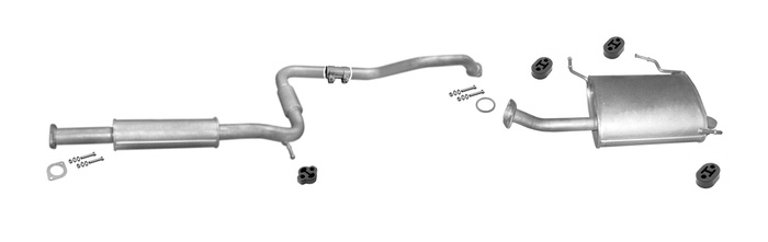 Auspuff NISSAN PRIMERA (WP11) 2.0 Kombi 1998-2002 Auspuffanlage