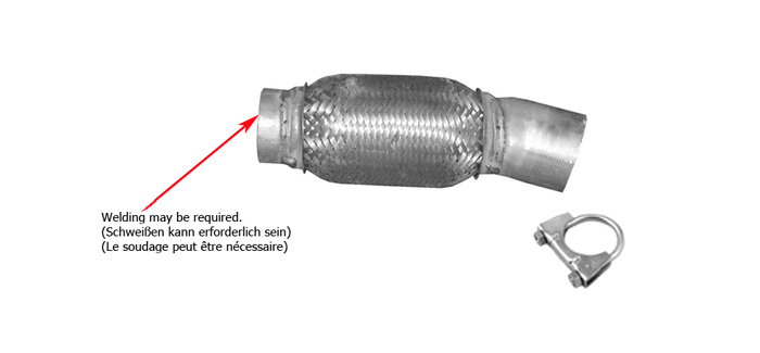 Reparaturrohr für BMW E81 E87 E90 E91 2.0 116d 118d 120d 316d 318d 320d Auspuff