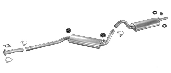 Auspuff AUDI 80 (B3) / AUDI Coupe (89, 8B) 1.8 2.0 86-96 +Rohr Auspuffanlage