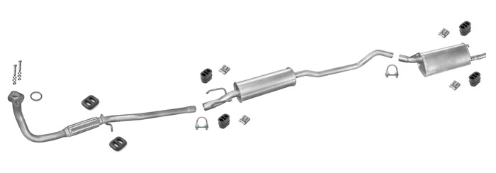 Auspuff OPEL CORSA B 1.5 1.7 D Schrägheck für ohne KAT Auspuffanlage