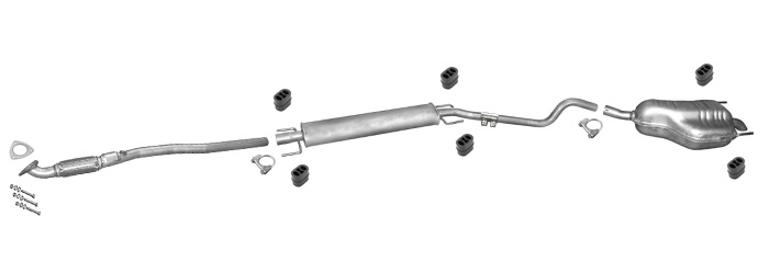 Auspuff OPEL ASTRA H 1.6 1.8 Kombi Caravan +Rohr Auspuffanlage