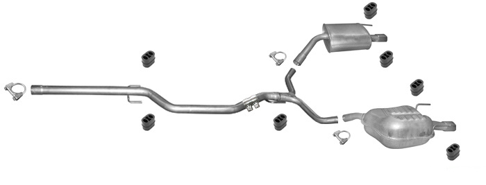 Auspuff OPEL VECTRA C 2.0 Schrägheck Stufenheck CHROM Endrohr Auspuffanlage
