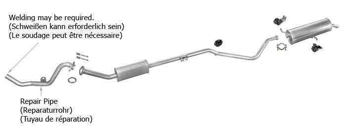 Auspuff PEUGEOT 307 1.6 16V 2001-2004 / CITROEN C4 1.6 2004 Auspuffanlage