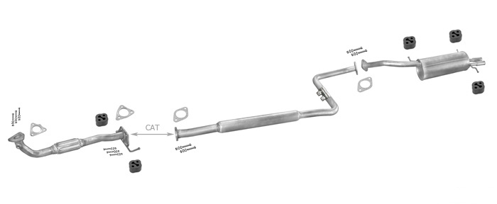 Auspuff KIA CLARUS 1.8 Stufenheck +Rohr Auspuffanlage