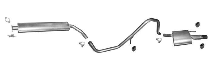 Auspuff für OPEL INSIGNIA A 1.8 Kombi +CHROM Auspuffanlage