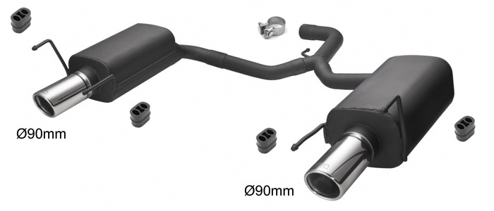 Sportauspuff Duplex 2x90mm ALFA ROMEO 159 1.9 2.0 2.4 JTDM 2005-2011