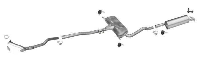 Auspuff für SKODA SUPERB I 1.8 T Automatikgetriebe +Rohr Vorne Auspuffanlage