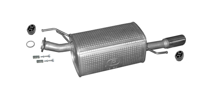 Endschalldämpfer für NISSAN JUKE (F15) 1.6 CVTC 16V +Chrom Auspuff