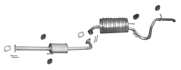 Auspuff für HYUNDAI I30 I 1.4 1.6 Kombi Euro 3 Flanschverbindung 2007-2012