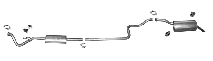 Auspuff für CITROEN BERLINGO II PEUGEOT PARTNER II 1.6 90/109PS Auspuffanlage