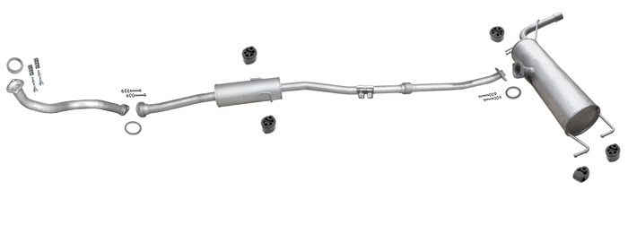 Auspuff TOYOTA RAV 4 II 2.0 VVTI 5-Türen LWB 2000-2003 +Rohr Auspuffanlage