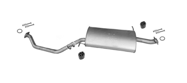 Mittelschalldämpfer für MAZDA MPV 2.0Di 07.2002-02.2006 136PS Auspuffanlage