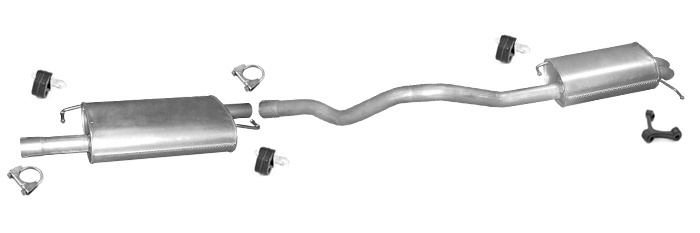 Auspuff VW T5 TRANSPORTER V 2.0 2.5 TDI BiTDi PRITSCHE SWB-Kurz ohne E-PRÜFZ