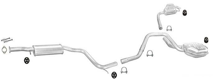 Auspuff FORD MONDEO MK1 MK2 2.5 V6 24V Kombi 1994-2000 Auspuffanlage