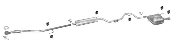 Auspuff OPEL VECTRA C 1.6 1.8 Schrägheck Stufenheck 2002-2005 Auspuffanlage