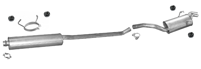 Auspuff PEUGEOT EXPERT I 1.9 TD 2.0 HDI LWB-Lang Auspuffanlage