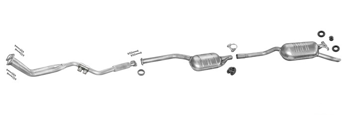 Auspuff MERCEDES (W124) 200E 230E Stufenheck 09.1988-1992 Auspuffanlage