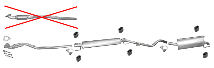 Auspuff OPEL ASTRA H 1.6 105PS Kombi bis Motor: 20FB9417 +Rohr Auspuffanlage