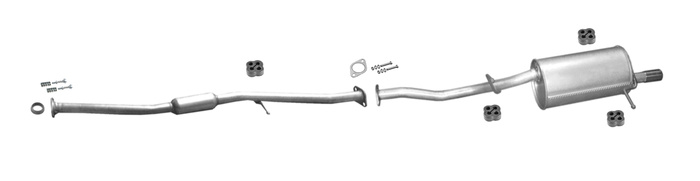 Auspuff SUBARU IMPREZA 1.6 1.8 4x4 Stufenheck Kombi 1993-2000 Auspuffanlage