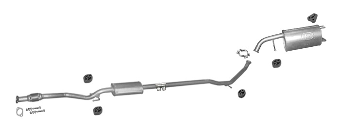 Auspuff KIA PICANTO I (BA) 1.0 1.1 Auspuffanlage