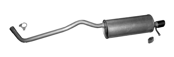 Endschalldämpfer für DACIA DUSTER (HS) 1.6 105PS 115PS mit Chrom Endrohr Auspuff