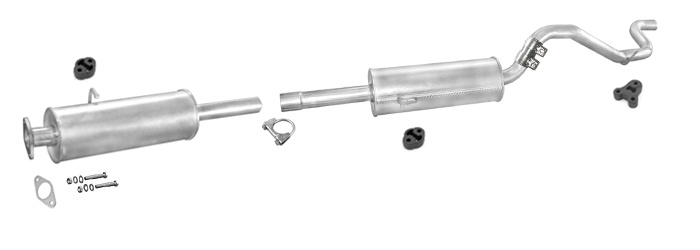 Auspuff FORD TRANSIT & TOURNEO 2.5 Diesel SWB 2835mm 1996-2000 Auspuffanlage