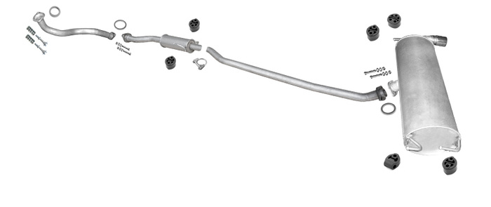 Auspuff TOYOTA RAV 4 II 2.0 VVTI 3-Türen SWB 2000-2003 +Rohr Auspuffanlage