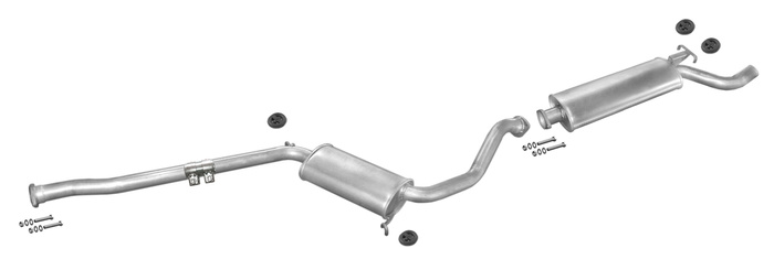Auspuff SAAB 9000 2.0 2.3 Turbo Schrägheck 1992-1997 Auspuffanlage