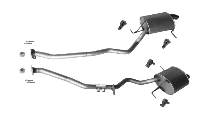 Endschalldämpfer für BMW X5 (E53) 3.0 228PS 231PS 2000-2006 Auspuff