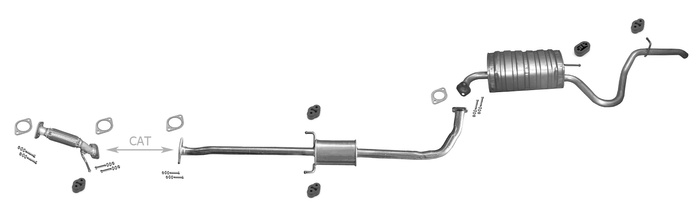 Auspuff für HYUNDAI I30 CW 1.4 1.6 CVVT Kombi 2007-12 Euro 4 +Rohr Auspuffanlage