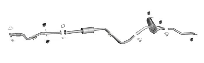 Auspuff mit MSD für OPEL ASTRA J 1.4 Turbo auch LPG Kombi +Rohr Vorne