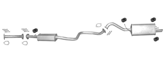 Auspuff CHEVROLET / DAEWOO TACUMA REZZO 2.0 16V 2000-2010 Auspuffanlage