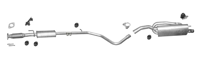 Auspuff für FIAT BRAVO II / STILO Schrägheck 1.4 16V MIT CHROM  Auspuffanlage