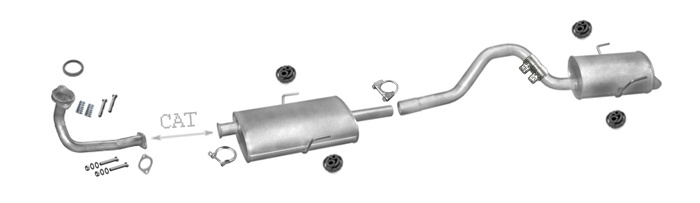 Auspuff für RENAULT GRAND ESPACE 3 III 2.2 TD Dt 12V +Rohr Vorne Auspuffanlage