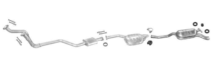 Auspuff MERCEDES (W124) 300D Stufenheck ohne KAT 1985-1993 Auspuffanlage