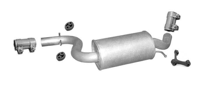Mittelschalldämpfer für AUDI A3 8P1 8PA VW GOLF V 2.0 TFSi /GTi SKODA YETI 1.4