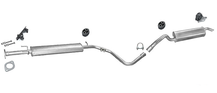 Auspuff FIAT STILO 1.6 16V 105PS Multi Wagon Kombi 2006-2007 Auspuffanlage