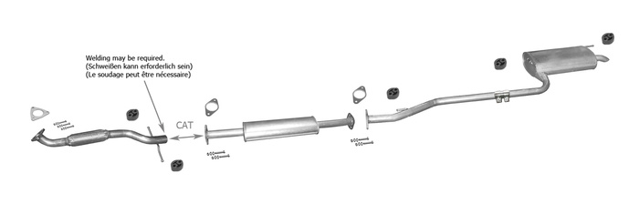 Auspuff + Rohr für KIA MAGENTIS 2.0 Auspuffanlage