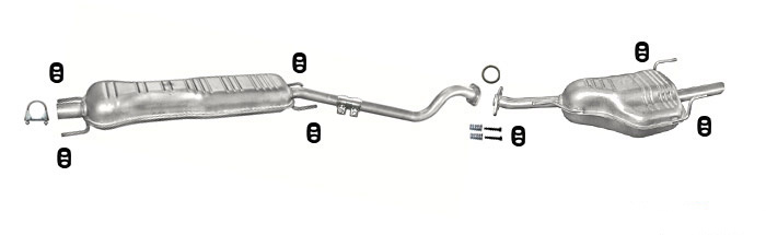 Auspuff OPEL ASTRA G 1.8 2.0 Kombi Caravan 1998-2003 Auspuffanlage