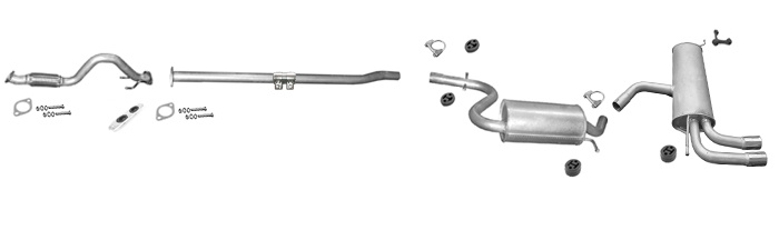 Auspuff SEAT LEON (1P1) / SEAT ALTEA 1.4 TSI +Rohre Auspuff