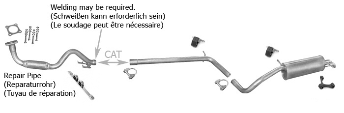 Auspuff SKODA FABIA 1.4 TDI Kombi 2005-2007 Auspuffanlage