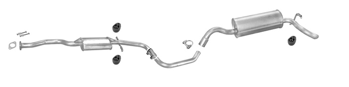 Auspuff FORD ESCORT 1.4 1.6 Cabrio Schrägheck 1992-2001 Auspuffanlage