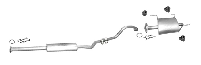 Auspuff für NISSAN ALMERA II 1.5 dCi 2.2 dCi TD 82/110/112 PS Stufenheck