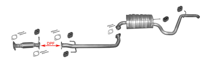 Auspuff für HYUNDAI I30 I 1.6 CRDi Kombi für mit DPF +Rohr Auspuffanlage