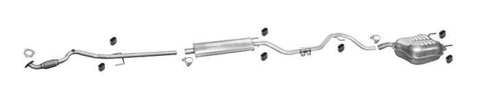 Auspuff für OPEL VECTRA C 1.8 103 KW Schrägheck Stufenheck +Rohr Auspuffanlage