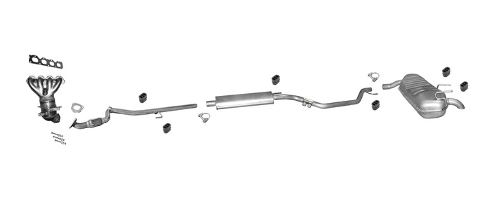 Auspuff +KAT für OPEL SIGNUM & VECTRA C 1.8 140PS EURO4 ab 08.2005 Auspuffanlage